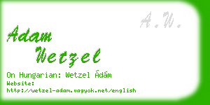 adam wetzel business card